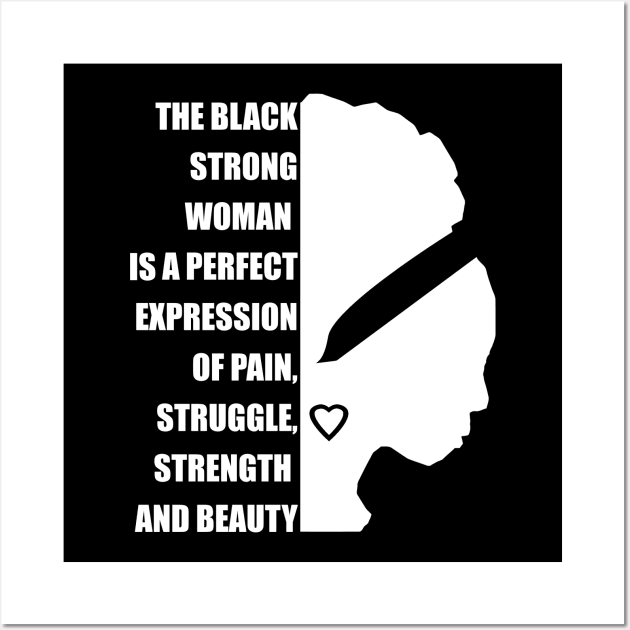 Black Strong Woman Wall Art by Black Pumpkin